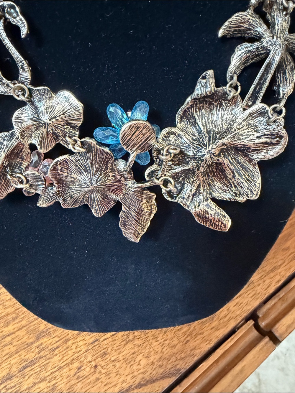 Natasha Couture Multicolor Crystal Floral & Flamingo Statement Necklace - Picture 11 of 11